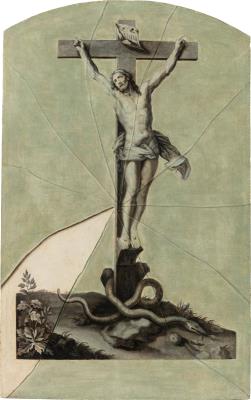 Trompe-l'oeil with a Crucifix