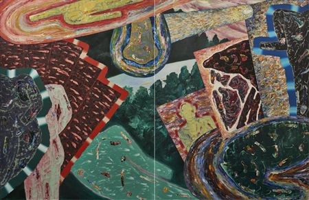 Picnic, 1984 (diptych) by Victor Majzner - Auction record, sale price, and art valuation. Compare with similar artists and explore comparable artworks.