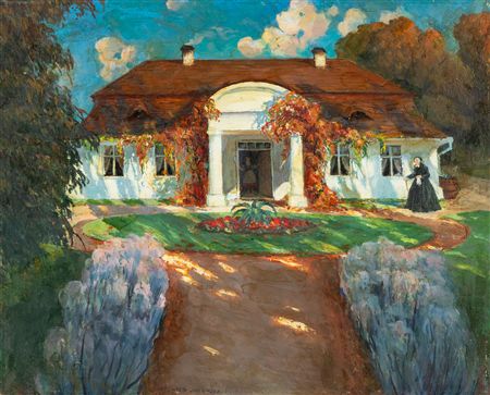 View of the manor, 1937. by Bronislawa (Rychter) Janowska - Auction record, sale price, and art valuation. Compare with similar artists and explore comparable artworks.