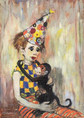 Harlequin and the Monkey II by Jerzy Potrzebowski - Auction record, sale price, and art valuation. Compare with similar artists and explore comparable artworks.