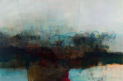Abstract in Blue and Umber by Andre Francois van Vuuren - Auction record, sale price, and art valuation. Compare with similar artists and explore comparable artworks.