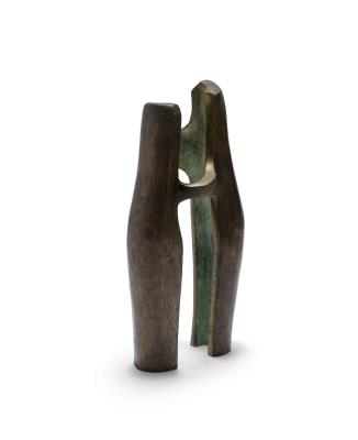 Untitled (Abstracted Two Figures) by Maureen Vivian Quin - Auction record, sale price, and art valuation. Compare with similar artists and explore comparable artworks.
