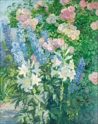 Summer Garden by Ludwig Bartning - Auction record, sale price, and art valuation. Compare with similar artists and explore comparable artworks.
