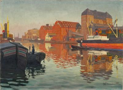 Kaliningrad - Pregel with Warehouses in the Evening Sun by Wilhelm Eisenblatter - Auction record, sale price, and art valuation. Compare with similar artists and explore comparable artworks.