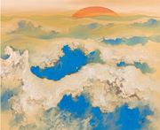 The rising sun over the sea