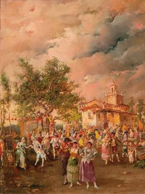 Verbena de San Antonio de la Florida by Emilio Casals i Camps - Auction record, sale price, and art valuation. Compare with similar artists and explore comparable artworks.
