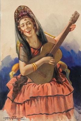 Girl Playing the Guitar
