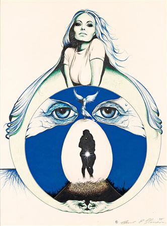 Group of 2 Fantasy illustrations. 1975