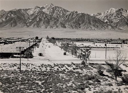 Manzanar Relocation Center, Inyo County, California (Manzanar from Guard Tower). 1943.