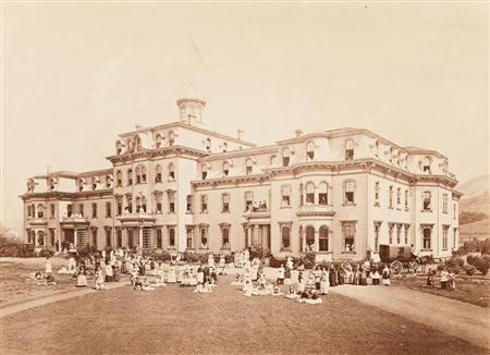 Mills' Seminary, Seminary Park, Alameda Co., Cal. 1872.