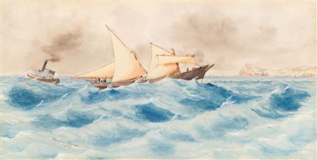 Schooner Laura A. Dodd entering Georgetown, Bermuda, June 12, 1869