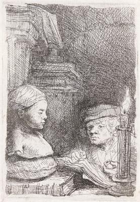 Man Drawing from a Cast