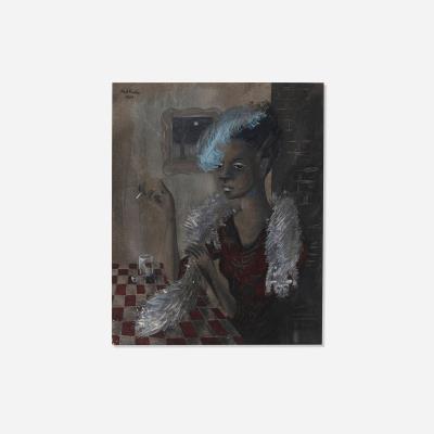 Lady at Table (with Painting by Gertrude Abercrombie) by Karl Priebe - Auction record, sale price, and art valuation. Compare with similar artists and explore comparable artworks.