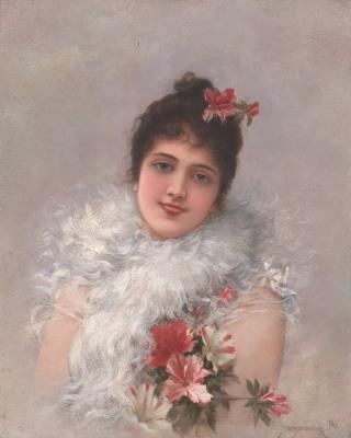 A Girl with Roses