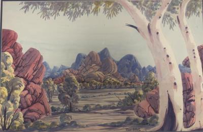 Untitled (Central Australian Landscape) by Clem Abbott - Auction record, sale price, and art valuation. Compare with similar artists and explore comparable artworks.