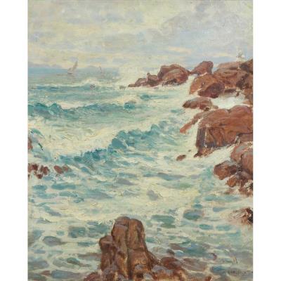 Storm in Brittany by Jules Herve Mathe - Auction record, sale price, and art valuation. Compare with similar artists and explore comparable artworks.