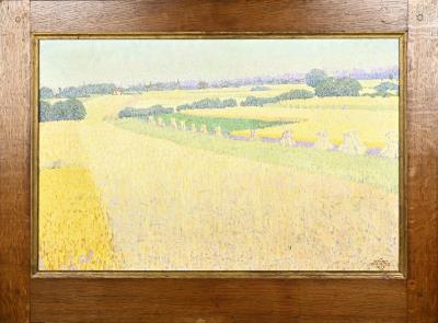 Impressionist landscape with haystacks near Blaricum