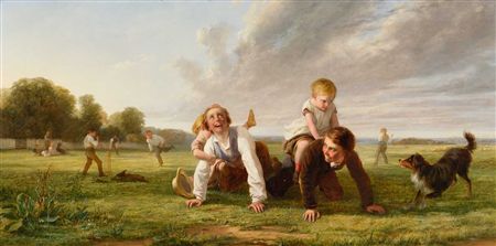 Cricketers by Thomas Webster - Auction record, sale price, and art valuation. Compare with similar artists and explore comparable artworks.