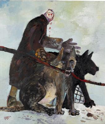 Dog Lady by Ralf Kerbach - Auction record, sale price, and art valuation. Compare with similar artists and explore comparable artworks.