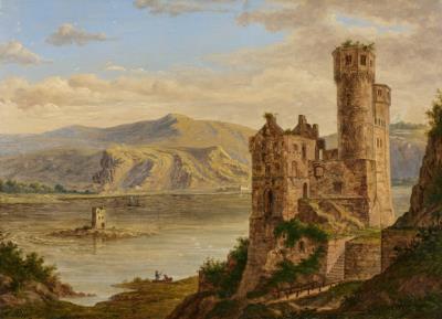 Castle Rheinfels with Mouse Tower by Friedrich Wilhelm Pose - Auction record, sale price, and art valuation. Compare with similar artists and explore comparable artworks.