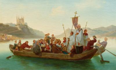 Pilgrimage on the Rhine near St. Apollinaris