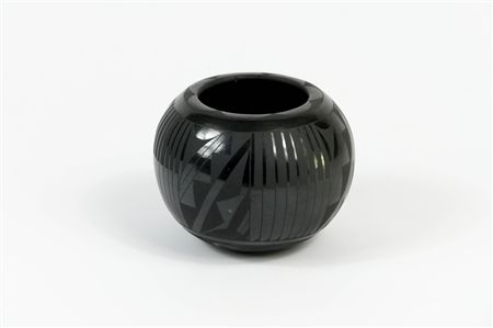 Black-On-Black Santa Clara Pueblo Pottery