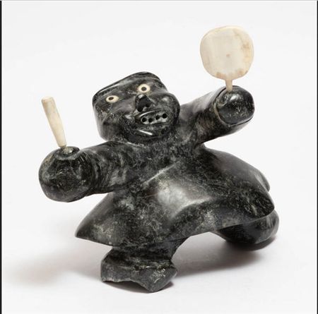 DRUM DANCER, CA. 1989 by Simon Hiqiniq - Auction record, sale price, and art valuation. Compare with similar artists and explore comparable artworks.