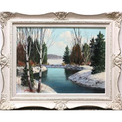 Untitled (Tranquil Winding River in Winter) by Johann-Woldemar Saarniit - Auction record, sale price, and art valuation. Compare with similar artists and explore comparable artworks.