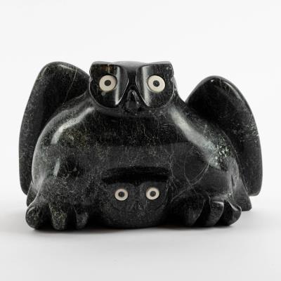 OWL AND OWLET by Joanassie Manning - Auction record, sale price, and art valuation. Compare with similar artists and explore comparable artworks.