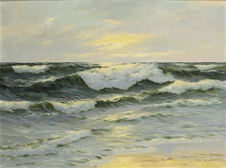 Sea Surf by Gerhard Lukas-Larsen - Auction record, sale price, and art valuation. Compare with similar artists and explore comparable artworks.