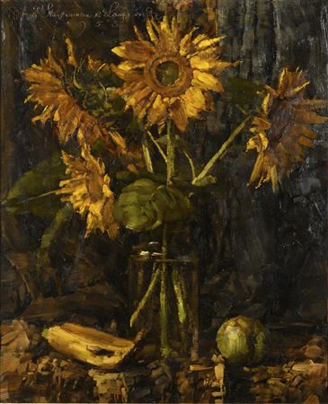 Stillleben mit Sonnenblumen by George Sluyterman Von Langeweyde - Auction record, sale price, and art valuation. Compare with similar artists and explore comparable artworks.