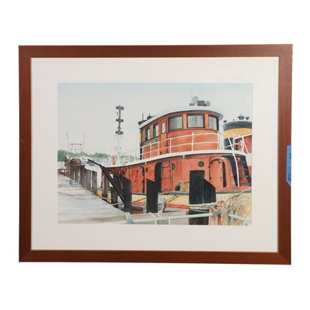 Untitled (Red Tug Boat)