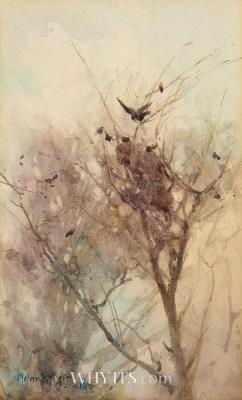 TREES WITH CROWS