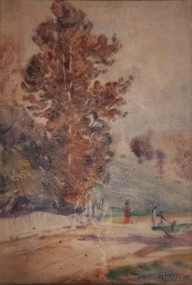 Foggy Morning, LaRue's Brookville, 1900