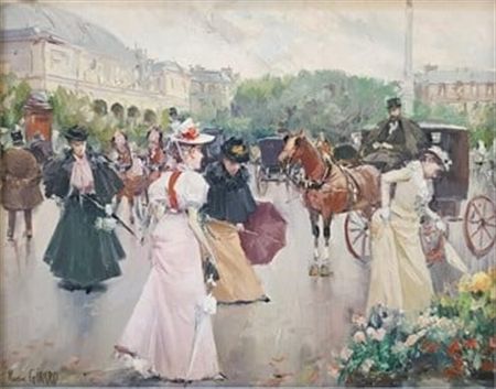 Street scene with figures