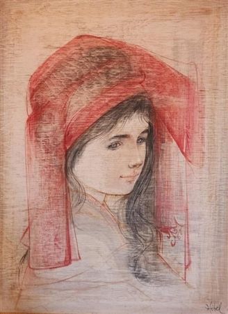 Girl in Red Scarf