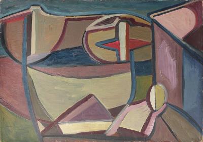 Figure at the beach