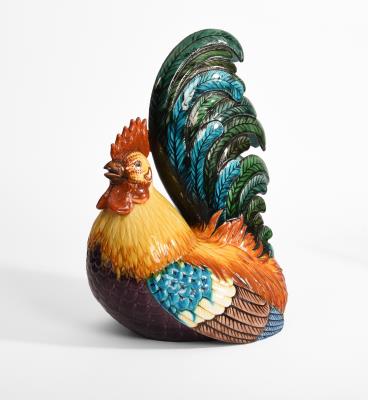 Coq, a rare centrepiece model of a cockerel