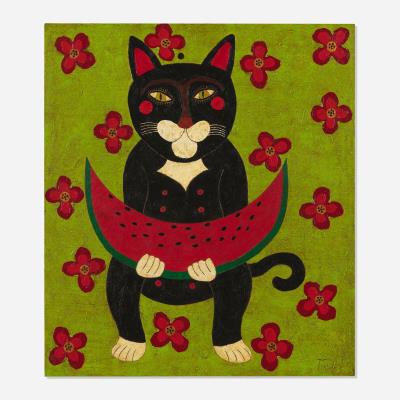 Blackcat with Watermelon