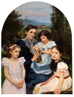 Family Portrait with Canary by Paul Friedrich Wilhelm Balmer - Auction record, sale price, and art valuation. Compare with similar artists and explore comparable artworks.