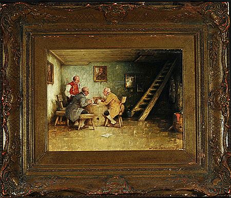 "Herrenrunde am Biertisch"