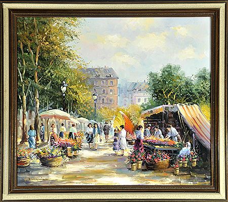 "Sommerliche Blumenmarktszene" by Hamid Mehrnia - Auction record, sale price, and art valuation. Compare with similar artists and explore comparable artworks.
