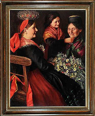 Drei Frauen in Festtagstracht