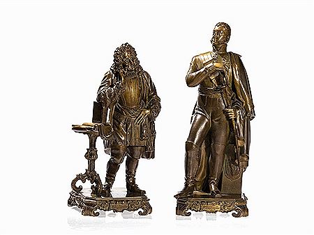 Two Bronzes, Prince Eugene & Schwarzenberg, 1844 by Karoly Alexy - Auction record, sale price, and art valuation. Compare with similar artists and explore comparable artworks.