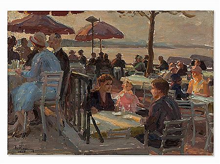 Garden Restaurant at the Rhine, 1928