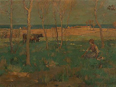 Sample artwork by James Whitelaw Hamilton (1860 - 1932), known for landscape and marine painting - View similar artists and auction records