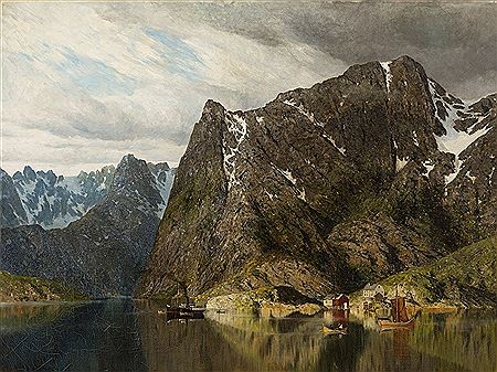 Fjord Landscape by Georg M Meinzolt - Auction record, sale price, and art valuation. Compare with similar artists and explore comparable artworks.
