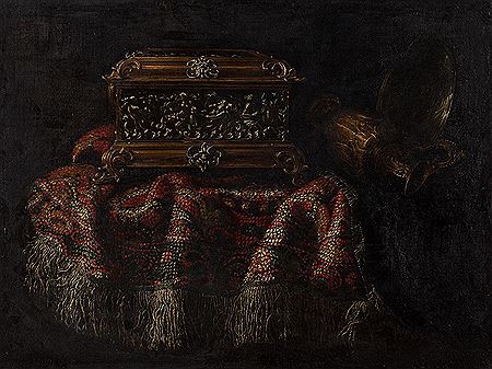 Still Life with Carpet and Chest