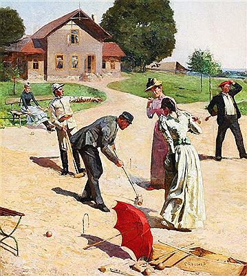 Partie de croquet à Deauville