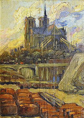 Paris , quai près de Notre-Dame